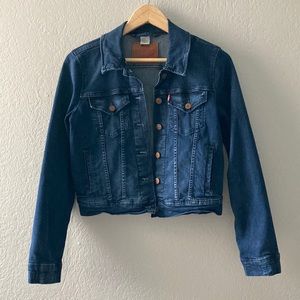 Dark Wash Denim Levi’s Jacket Cropped